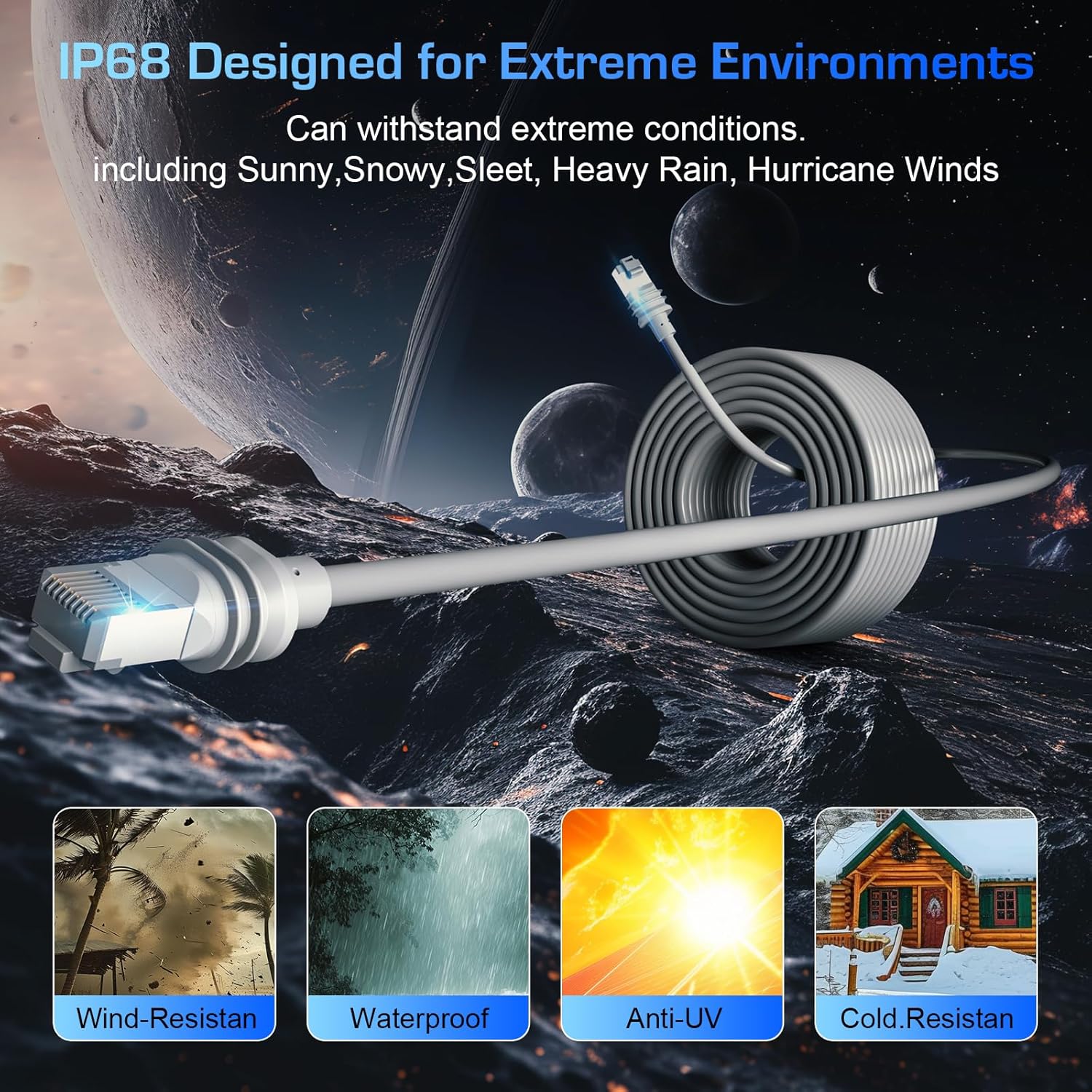 Thumbnail 4 de Plowaroe Starlink Gen 3 Kabel 35 m Wasserdichtes Verlängerungskabel ⌚