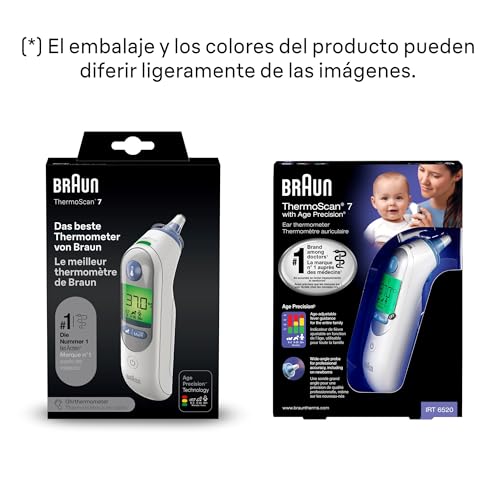 Thumbnail 6 de Braun ThermoScan 7 termómetro de oído para bebés y niños (Age Precision, codificación por colores)