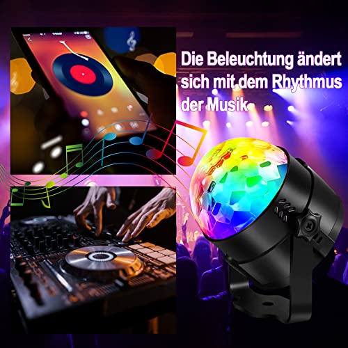 Detalle de Luzes de discoteca SEBRUANC LED RGB 3W con sonido activado