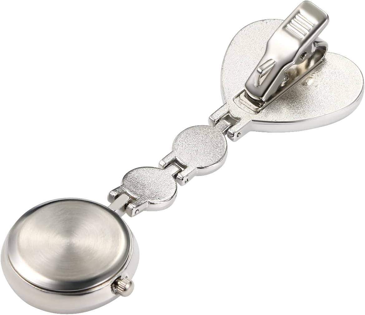 Detalle de Avaner Krankenschwesteruhr mit herzförmigem Smile-Design – Quarzclip-Uhr für Kittel, unisex