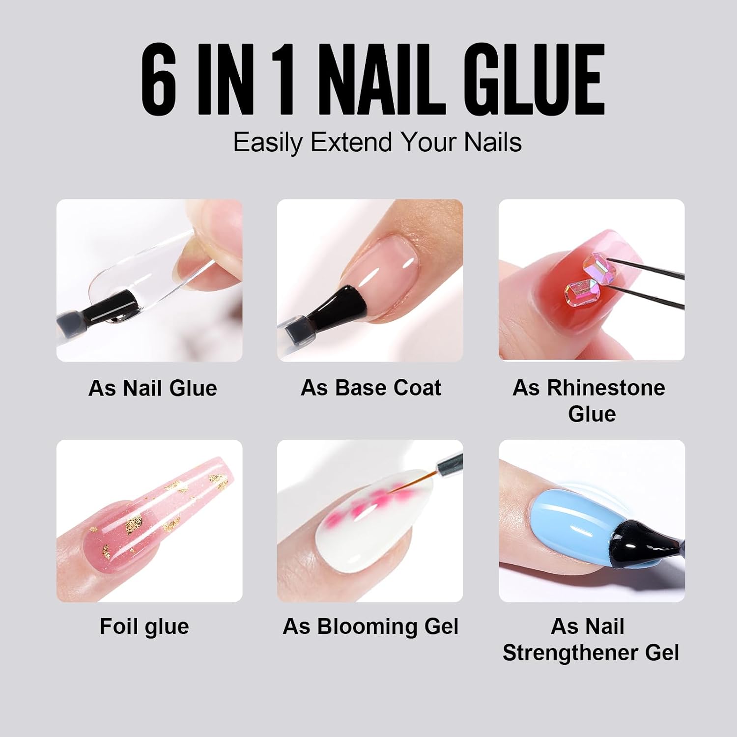 Thumbnail 1 de TOMICCA Nagelkleber 6-in-1 Gel für Kunstnägel