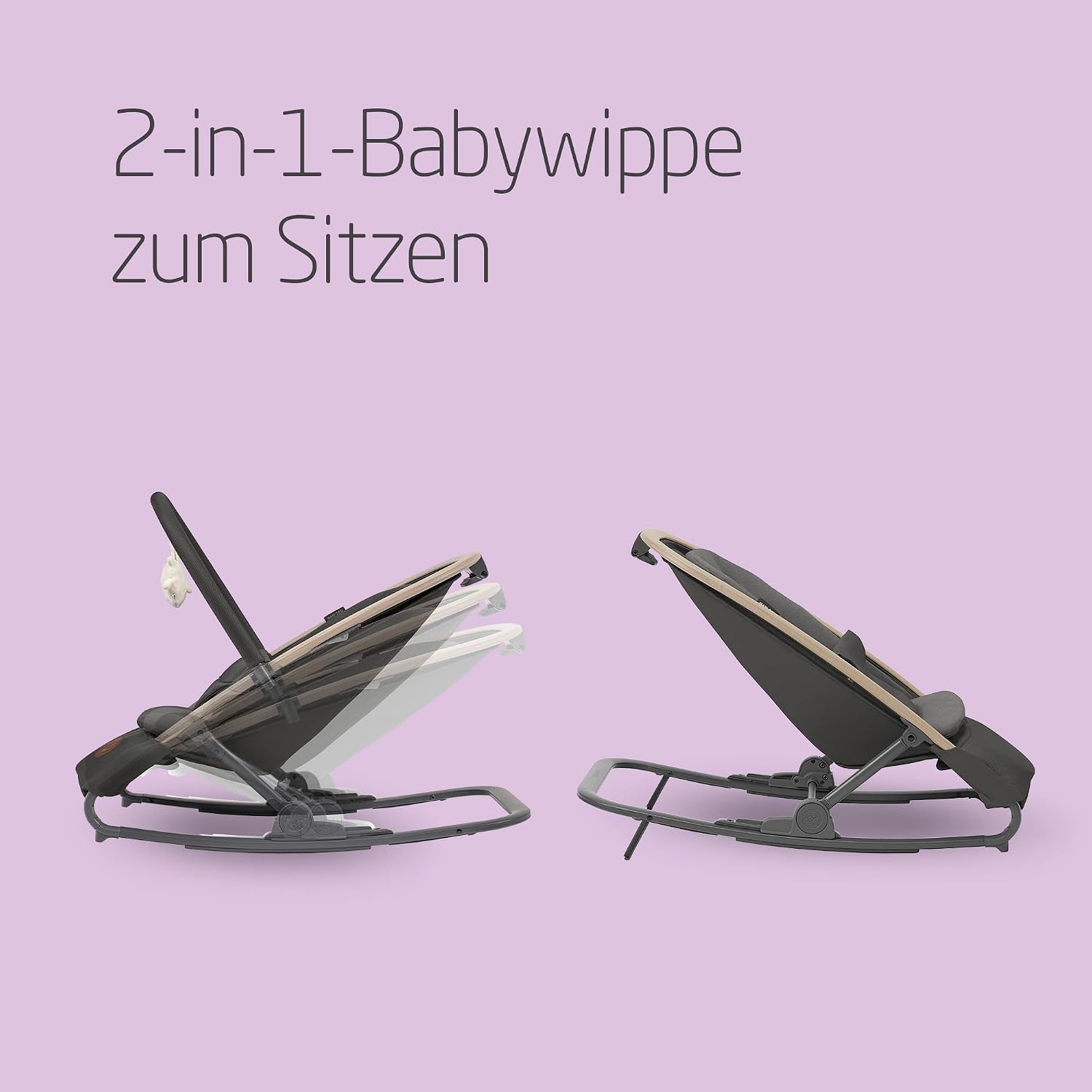 Detalle 2 de Maxi-Cosi Kori 2-in-1-Babywippe mit Spielbogen – flexibel, kompakt und nachhaltig