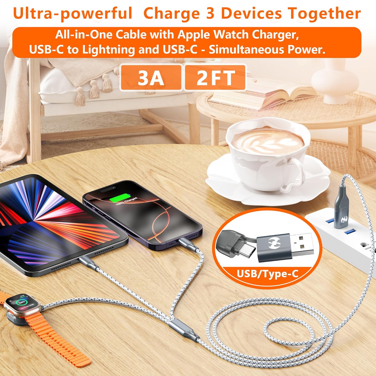 Thumbnail 4 de MFI Multi 3-in-1 Charging Cable 3 in 1