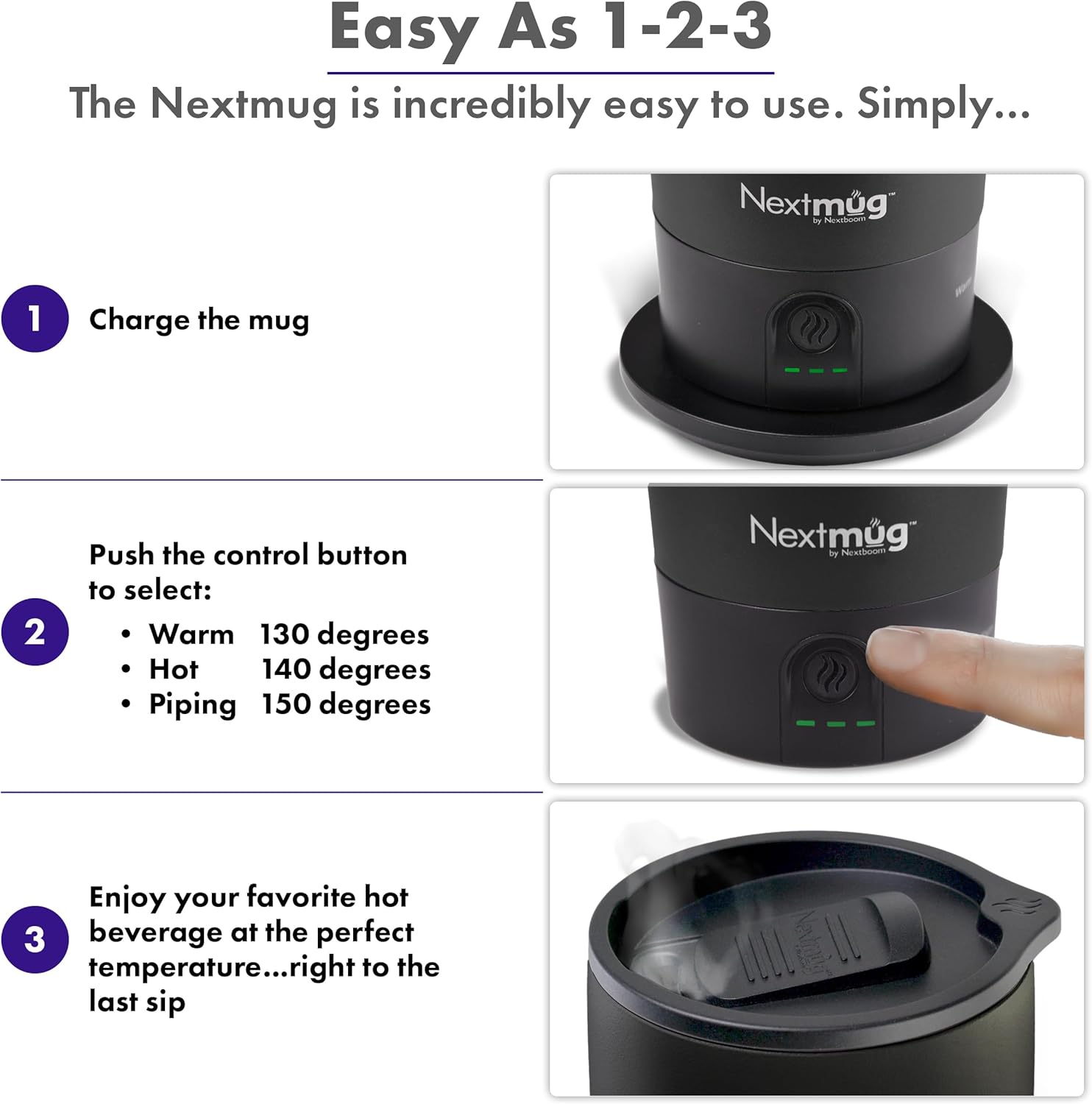 Thumbnail 3 de Nextmug Ultra: Temperature-Controlled, Self-Heating 24 oz Travel Mug
