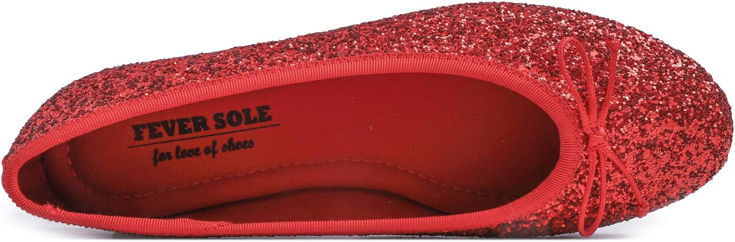 Detalle 2 de Round Glitter Ballerina mit Profilsohle