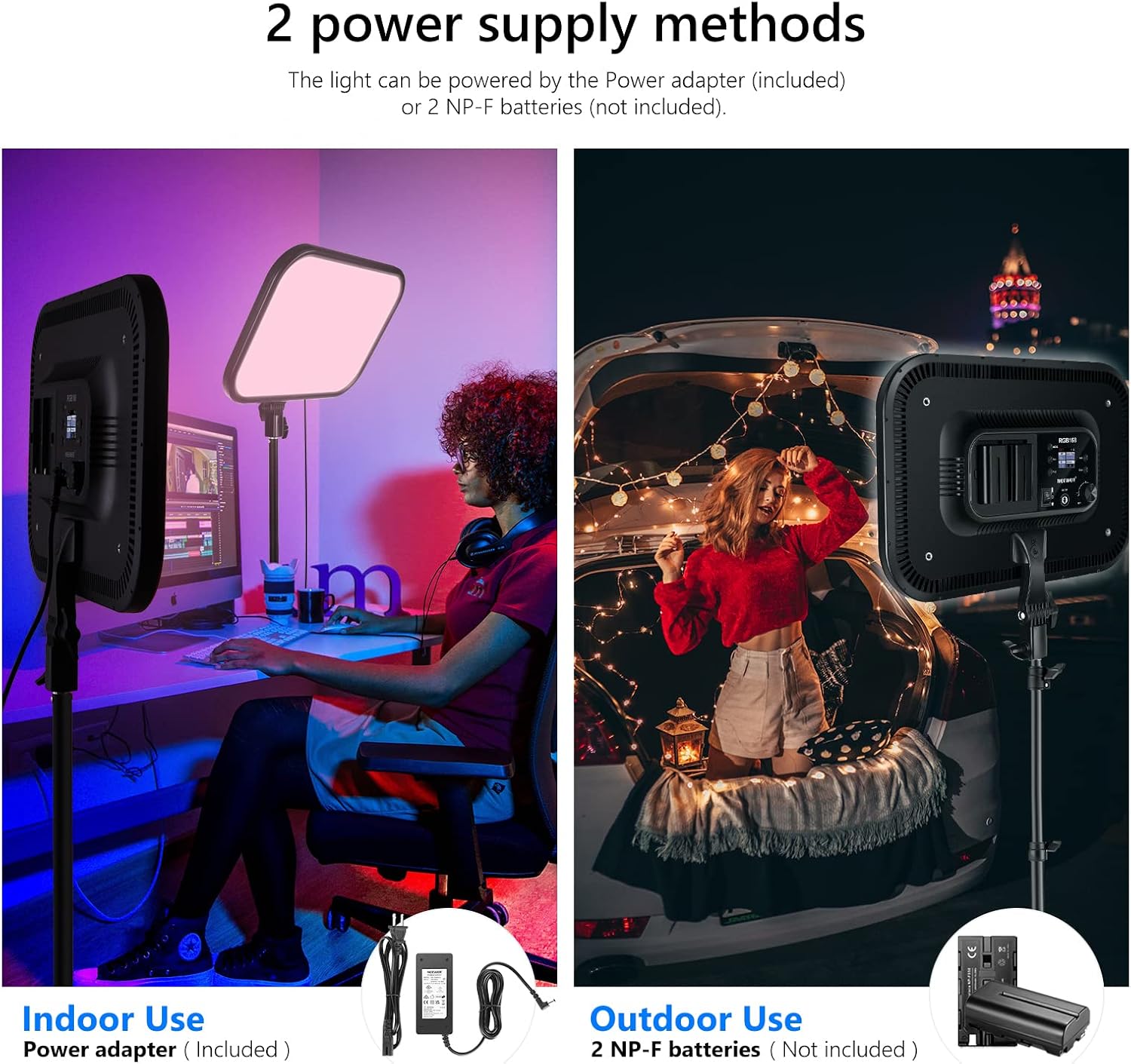 Thumbnail 6 de NEEWER RGB168 RGB LED Video Light Panel, 60W, 18.3-inch, App Control