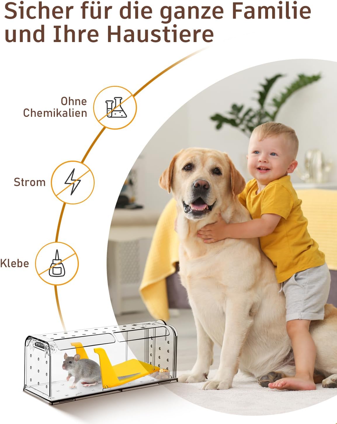Thumbnail 3 de KENNEAS Mausefalle Lebend 4er Pack 7×7,2 cm 🐭
