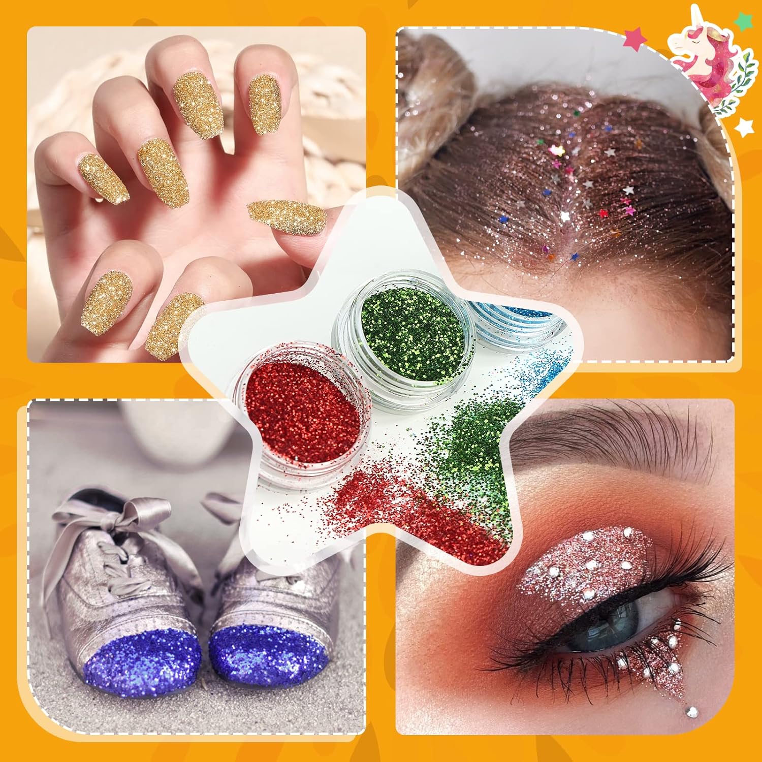 Thumbnail 4 de Bledras Temporary Glitter Tattoo 30 Colori Kit