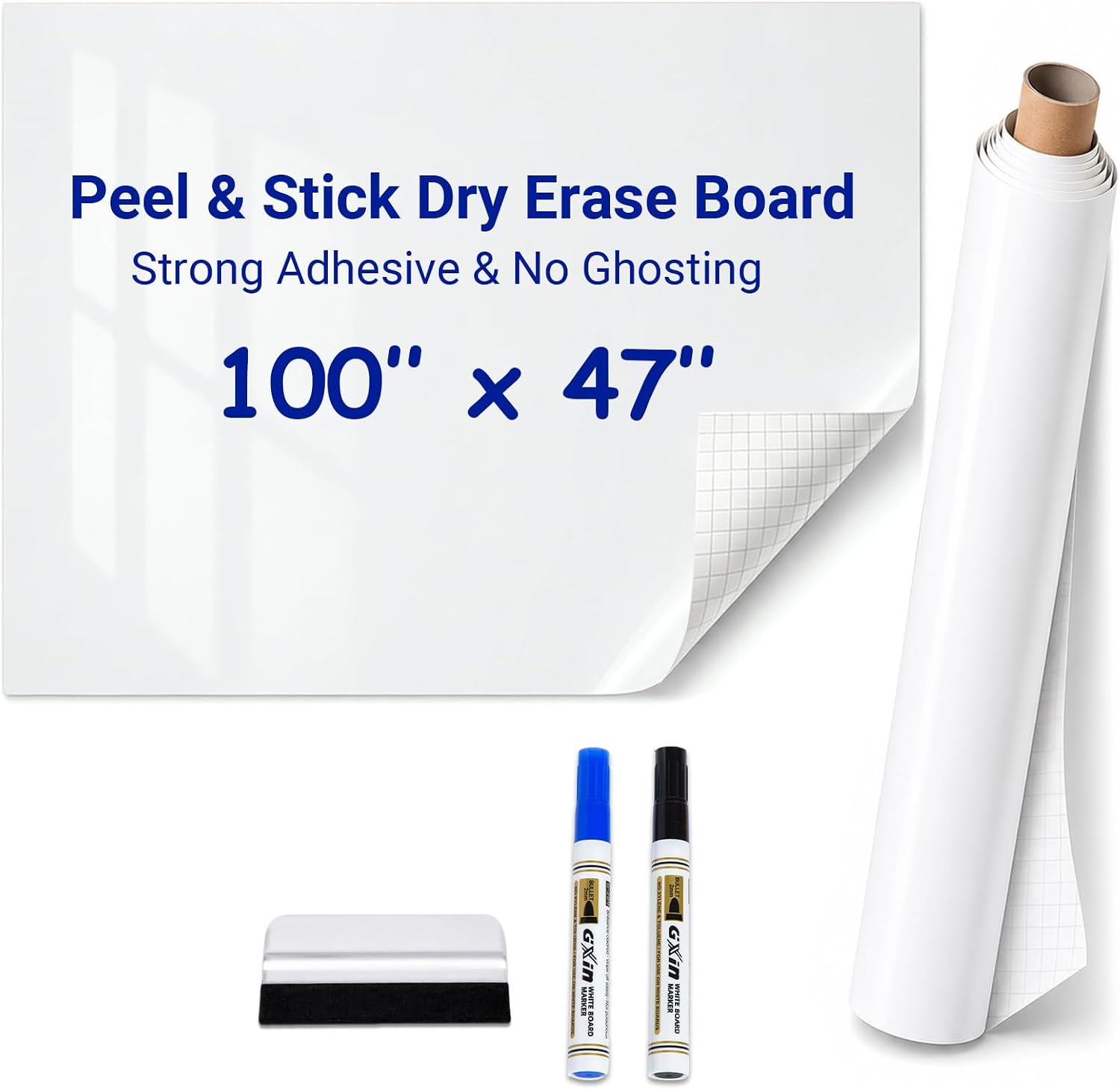 Detalle de HeatPomelo Dry Erase Wall Paper, 100" x 47", Peel-and-Stick PET