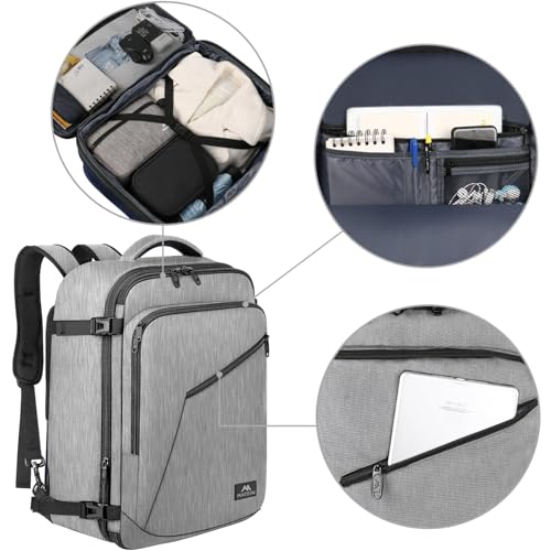 Detalle 2 de MATEIN Zaino Ryanair 40x30x20 Espandibile: zaino da cabina versatile per viaggio