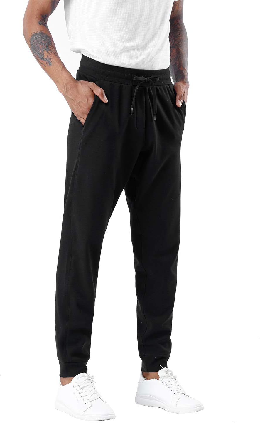 Thumbnail 1 de THE GYM PEOPLE Men's Fleece Joggers, Loose Fit with Deep Pockets