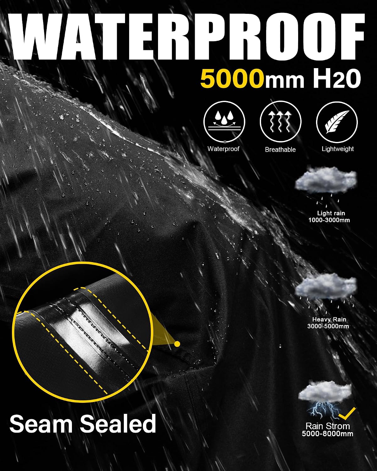 Thumbnail 5 de iCreek Women's Rain Pants: Waterproof, Windproof Over Pants for Outdoor Activity