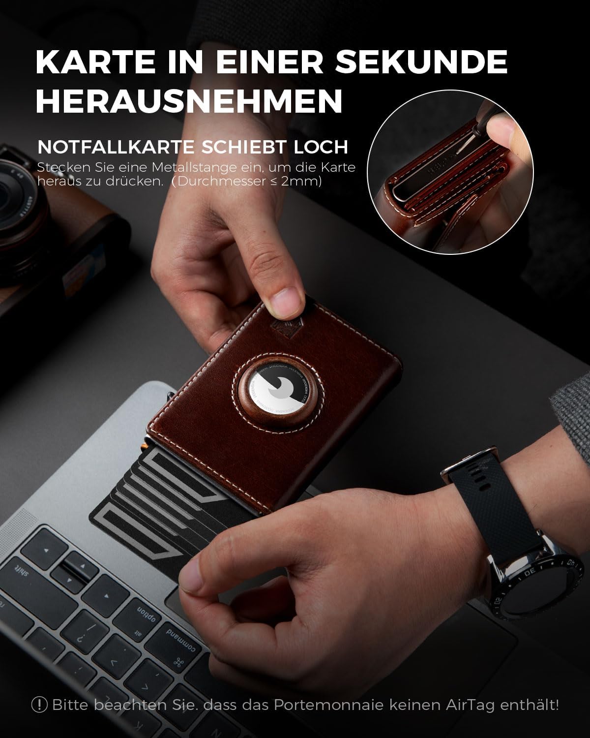 Thumbnail 3 de DODENSHA Airtag 2 Wallet Herren Airtag Wallet