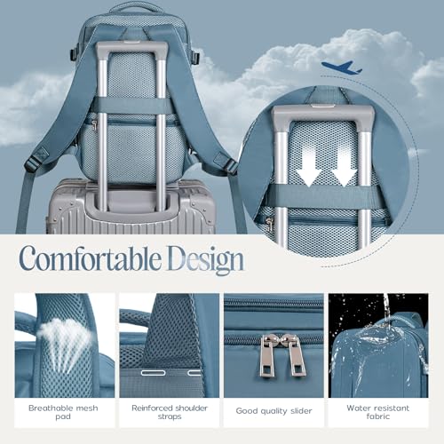 Detalle de Xkdoai for Ryanair Cabin Bag 40x30x20 Backpack with TSA Approved Clear Bag