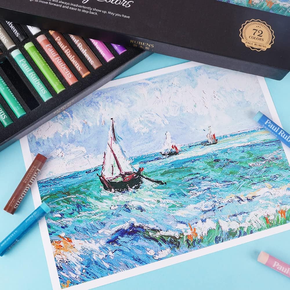 Detalle 2 de Paul Rubens Ölpastellkreide-Set mit 72 Landschaftsfarben – weiche Pastellkreiden zum Skizzieren, Malen & Dekorieren