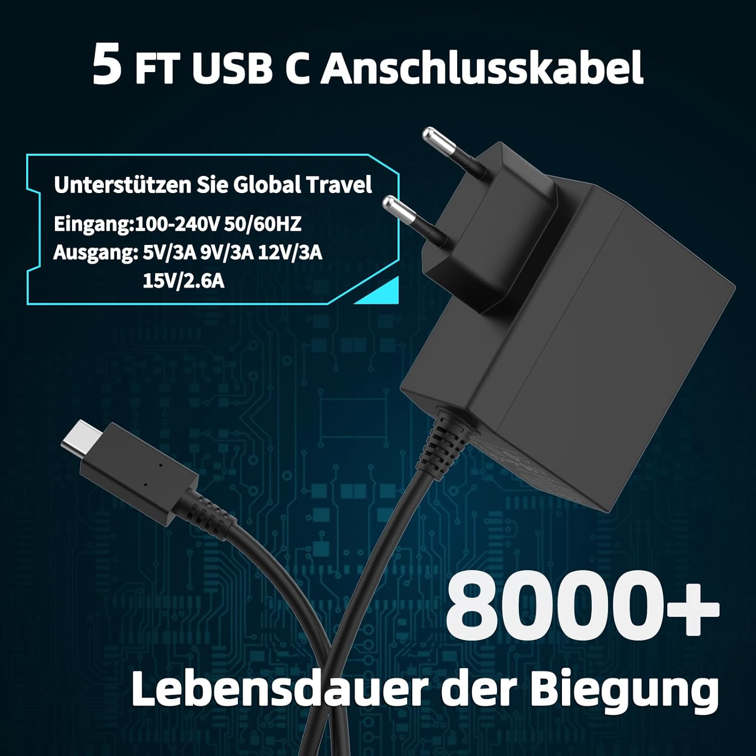 Thumbnail 1 de 39W Netzteil PD 3.0 Ladegerät für Nintendo Switch Familie – TV-Modus unterstützt, USB-C Kabel