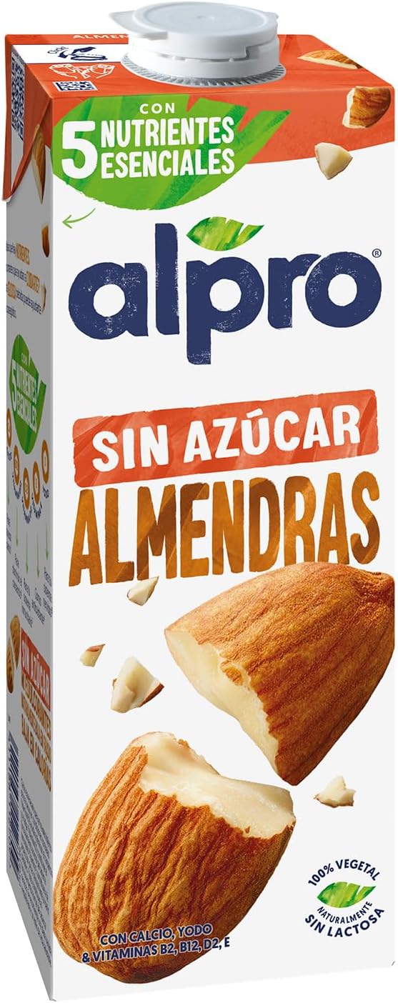 Detalle 2 de Alpro Bebida de Almendras sin Azúcar Pack 6L 🥛