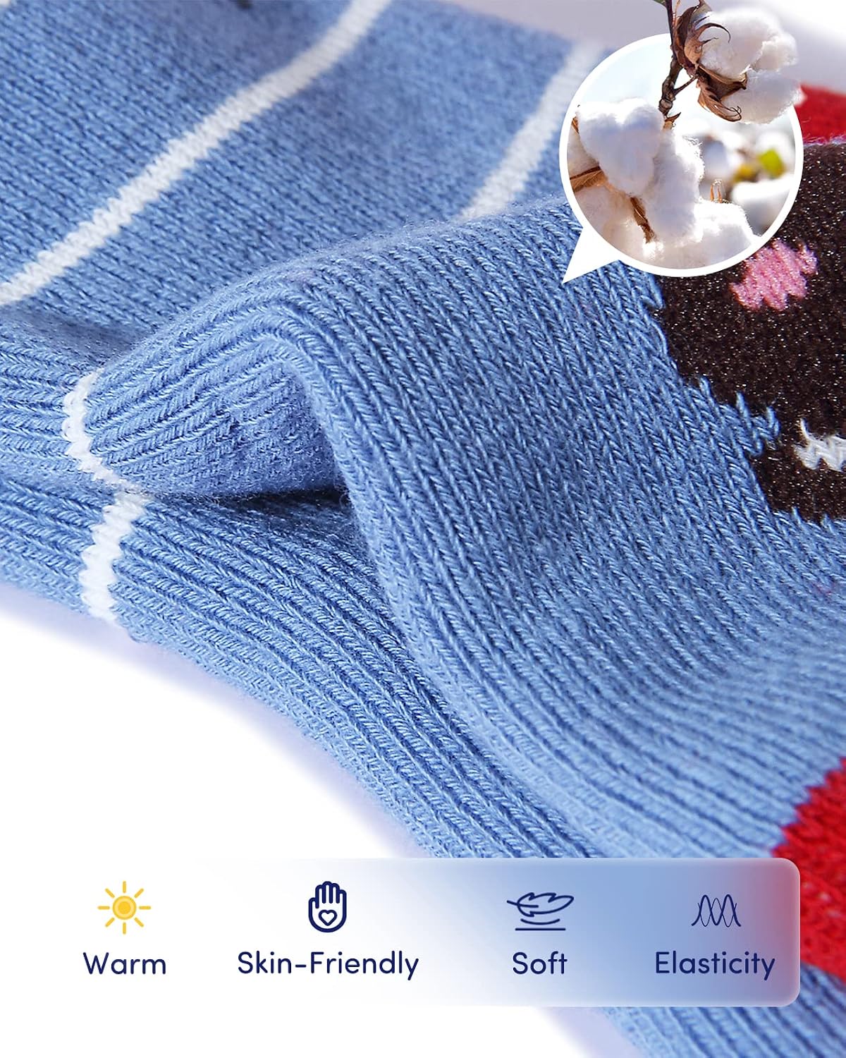 Detalle 1 de Chaussettes chaudes coton Adorel lot de 5