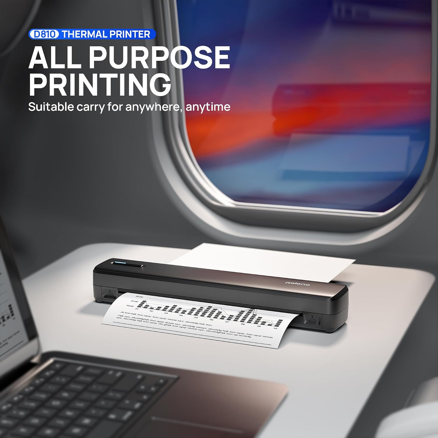 Thumbnail 5 de POLONO D810 portable thermal printer A4 support 📷