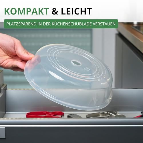 Detalle 2 de Westmark Mikrowellen-Abdeckhauben, 2er-Set, Durchmesser 25 cm – Transparent