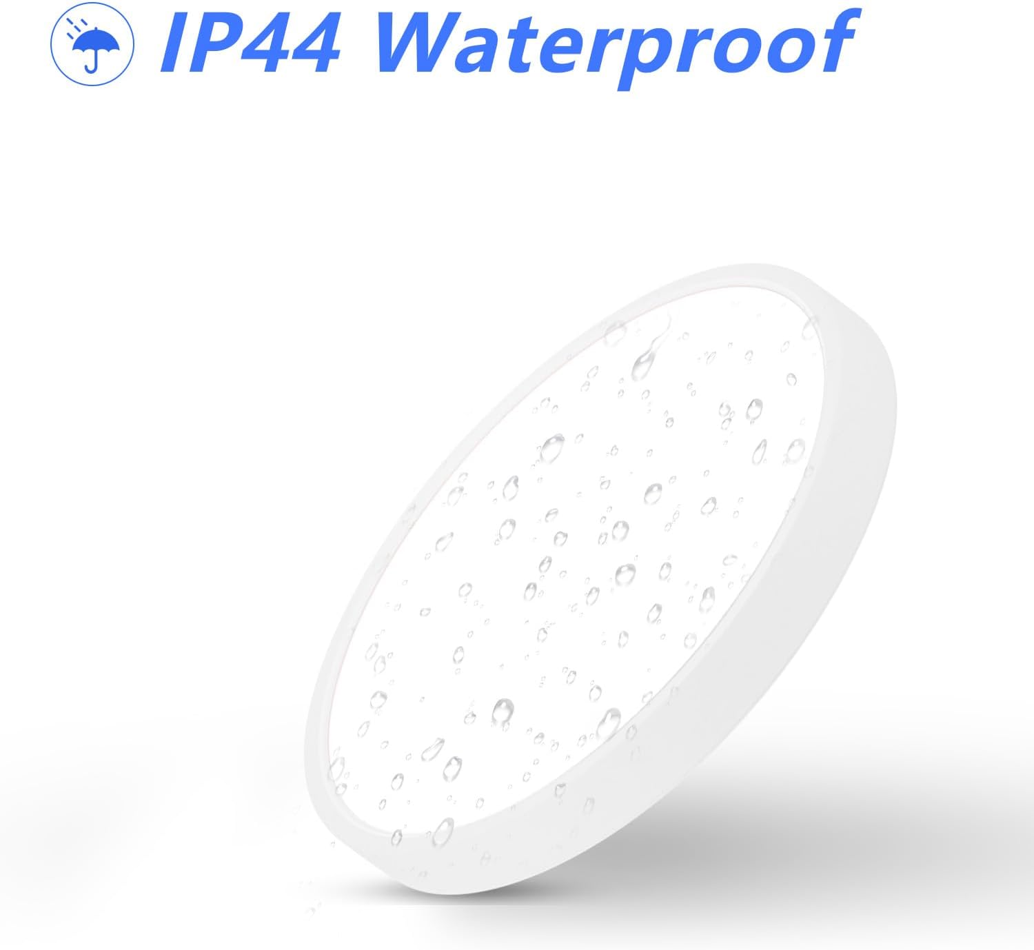 Detalle de ZMH LED-Deckenlampe für Schlafzimmer & Bad, flach, Ø 23 cm, 18 W, IP44, kaltweiß 6.000 K