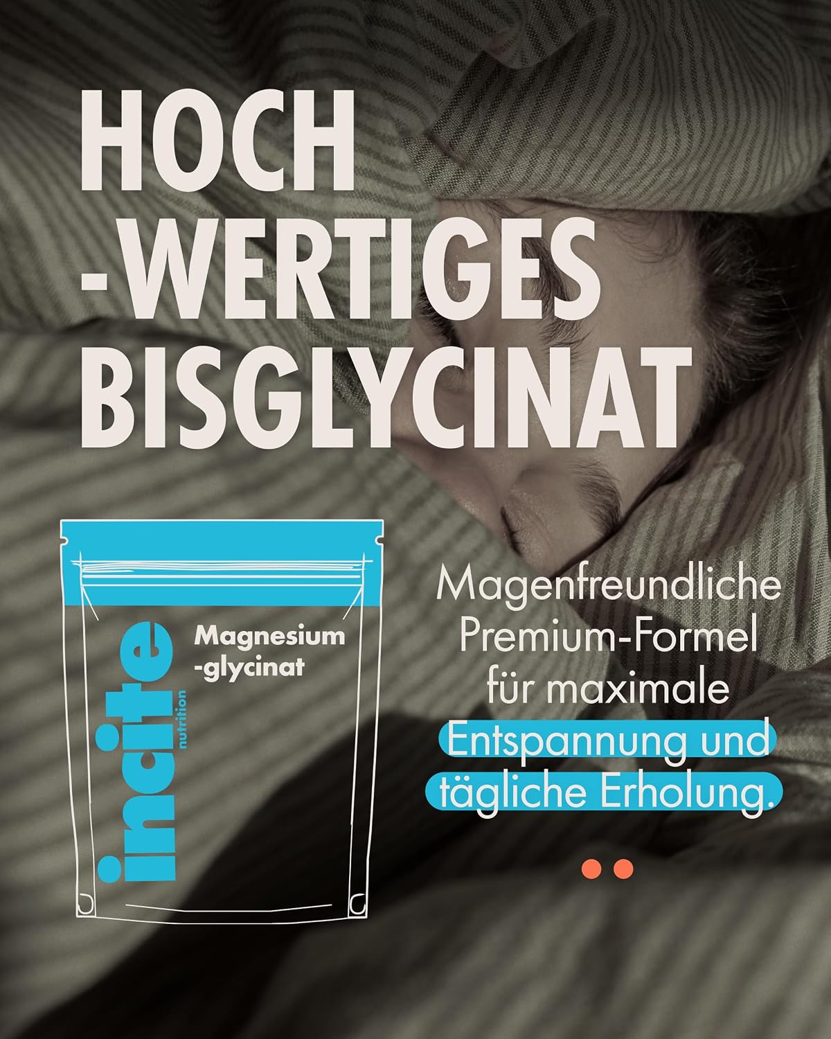 Thumbnail 2 de Incite Nutrition Magnesium Glycinat 500 mg 100 Tabletten