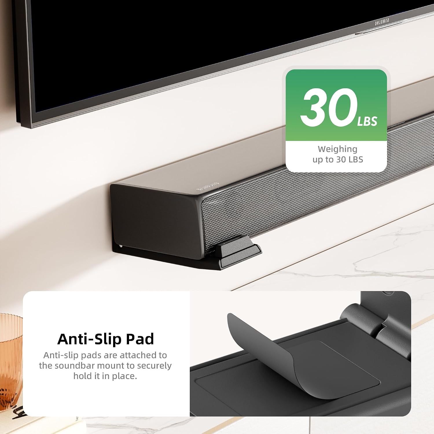 Thumbnail 5 de ELETIUO Soundbar Wall Mount 30 Lbs