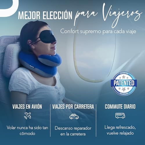 Thumbnail 7 de BCOZZY La Almohada de Viaje para el Cuello (Tamaño Large, Azul Marino) – Doble Soporte y Barbilla en Cualquier Posición