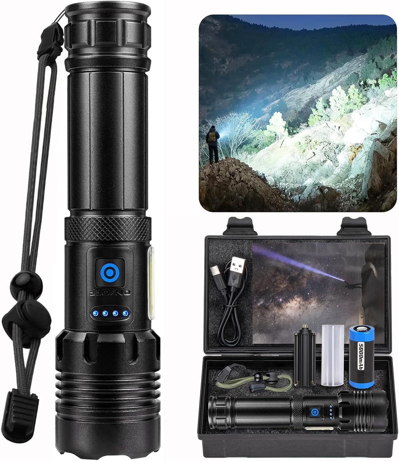 Detalle de ZEUSFIRE Lampe Torche 1000000 lumens