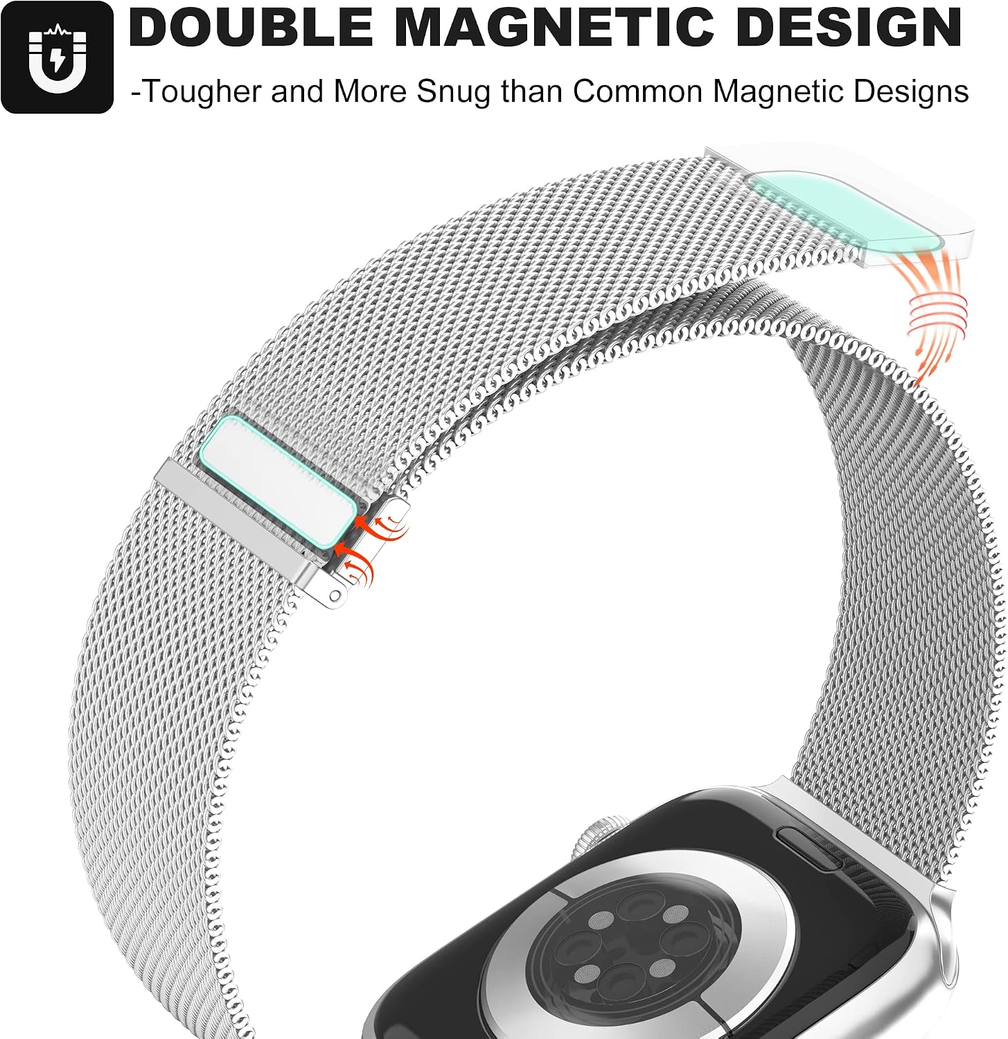 Thumbnail 1 de Higgs magnetic mesh Apple Watch strap