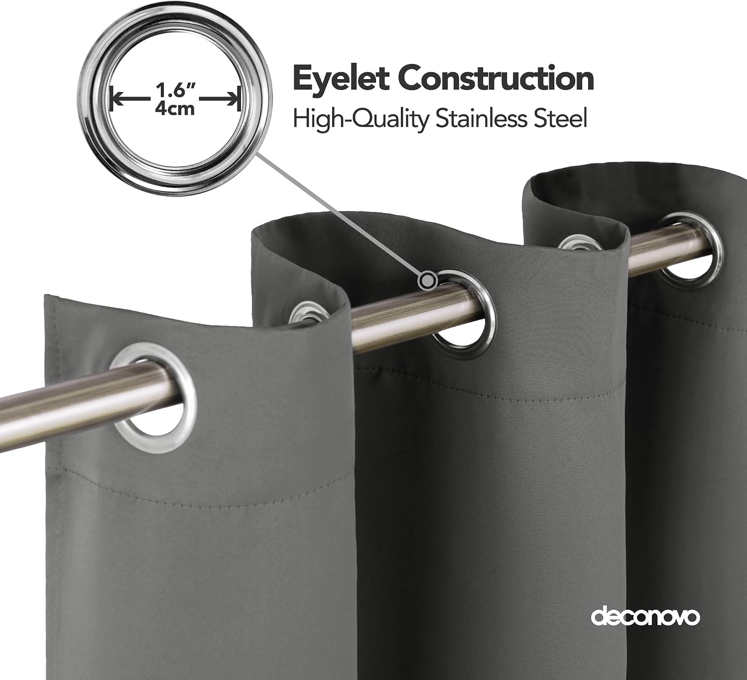 Detalle de Deconovo blackout eyelet curtain 108 inch