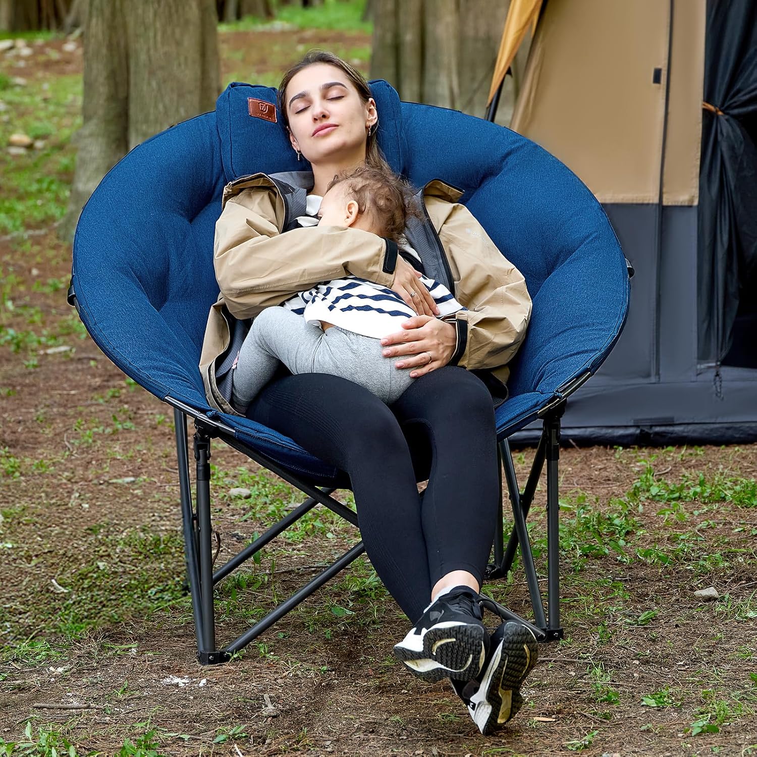 Thumbnail 1 de EVER ADVANCED XL Moon Chair for Adults with 6cm Padded Seat and High Back (up to 150kg), Blue