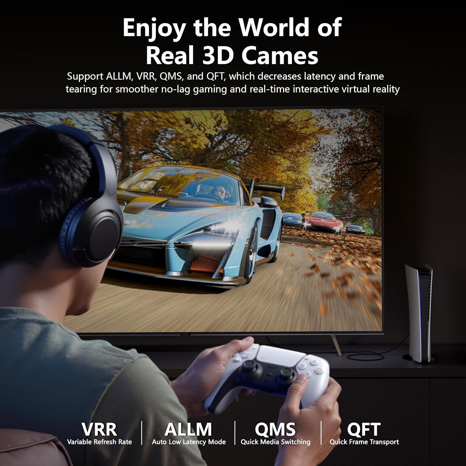 Thumbnail 4 de CAKOBLE HDMI 2.2 Kabel (1 m) 96 Gbit/s – Ultra High Speed für 4K/120 Hz, 8K, 16K, eARC, HDR10+ und Dolby Atmos