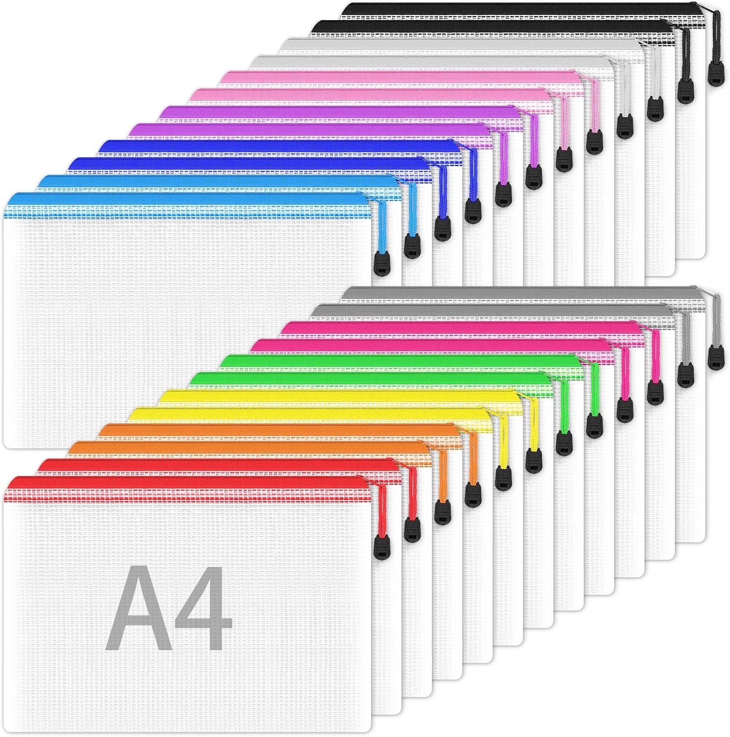Detalle de Smarpau 24PCS Plastic Wallets A4 34x24cm