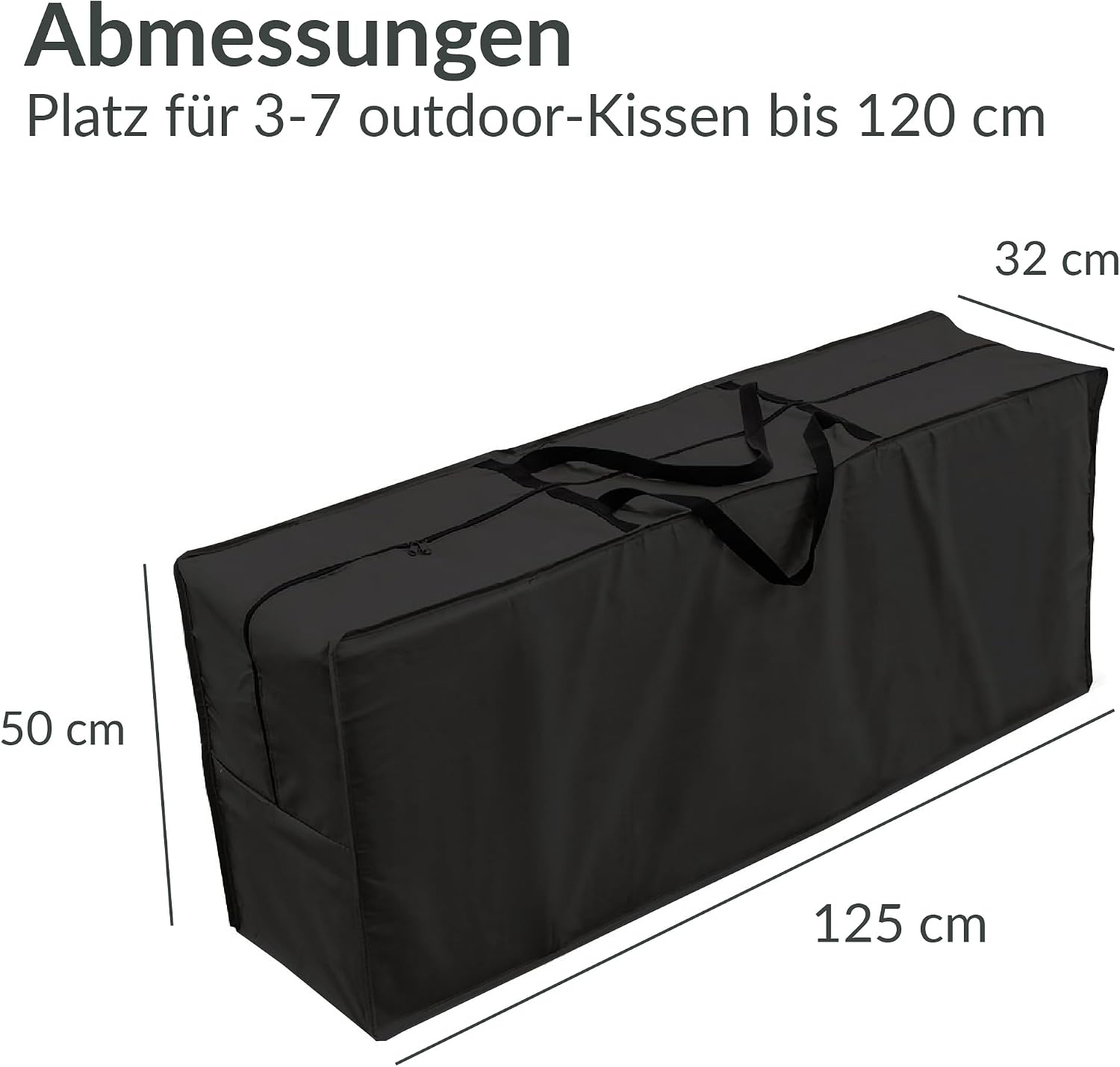 Thumbnail 1 de Chefarone Housse de Protection pour Coussins 125×50×32 cm – Sac de Rangement Étanche avec Poignée et Sac Inclus