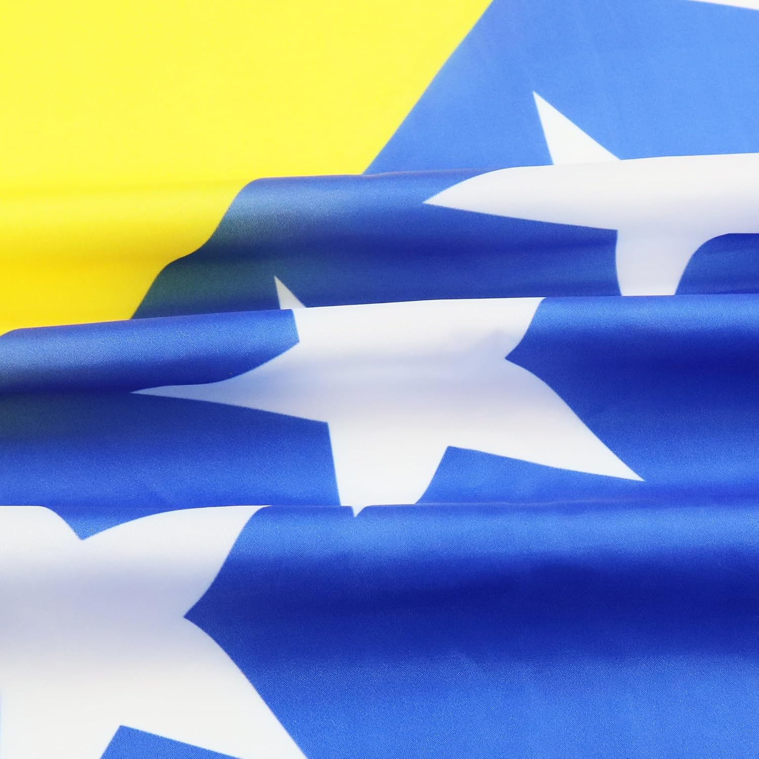Detalle de AZ FLAG Bosnische vlag 150 x 90 cm van licht polyester met metalen ogen
