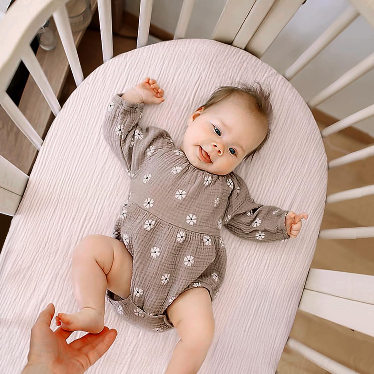 Thumbnail 6 de lulumoon BS-4 Muslin Bassinet Sheets, 2-Pack, OEKO-TEX Cotton