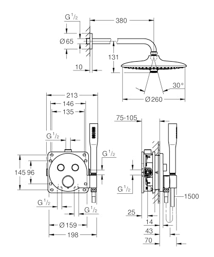 Thumbnail 7 de GROHE Precision SmartControl Vitalio Joy 260, cromo