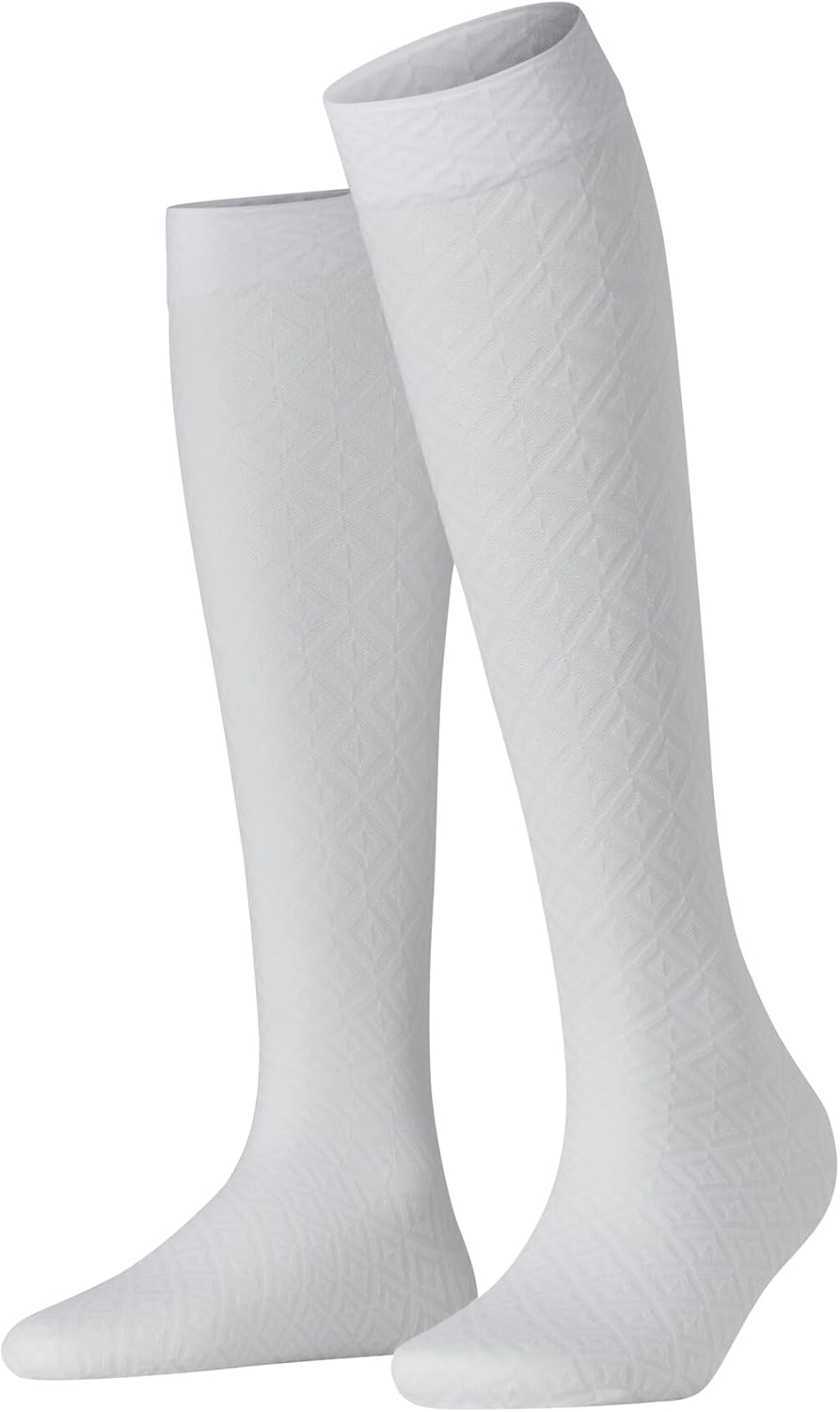 Detalle de FALKE femme Tessellating 25 DEN mi-bas transparents motif tessellé