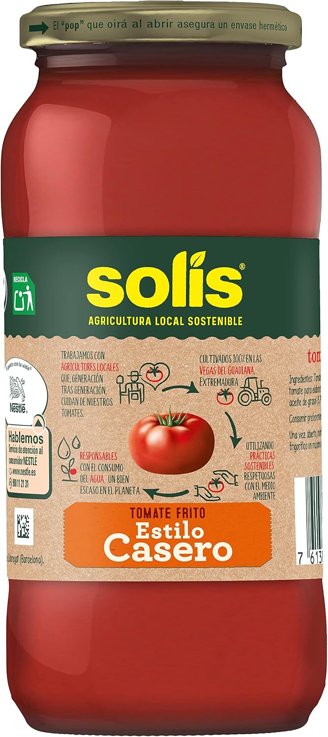 Thumbnail 3 de SOLÍS Tomate Frito Casero 🍅 Pack 12x550g Sin Gluten