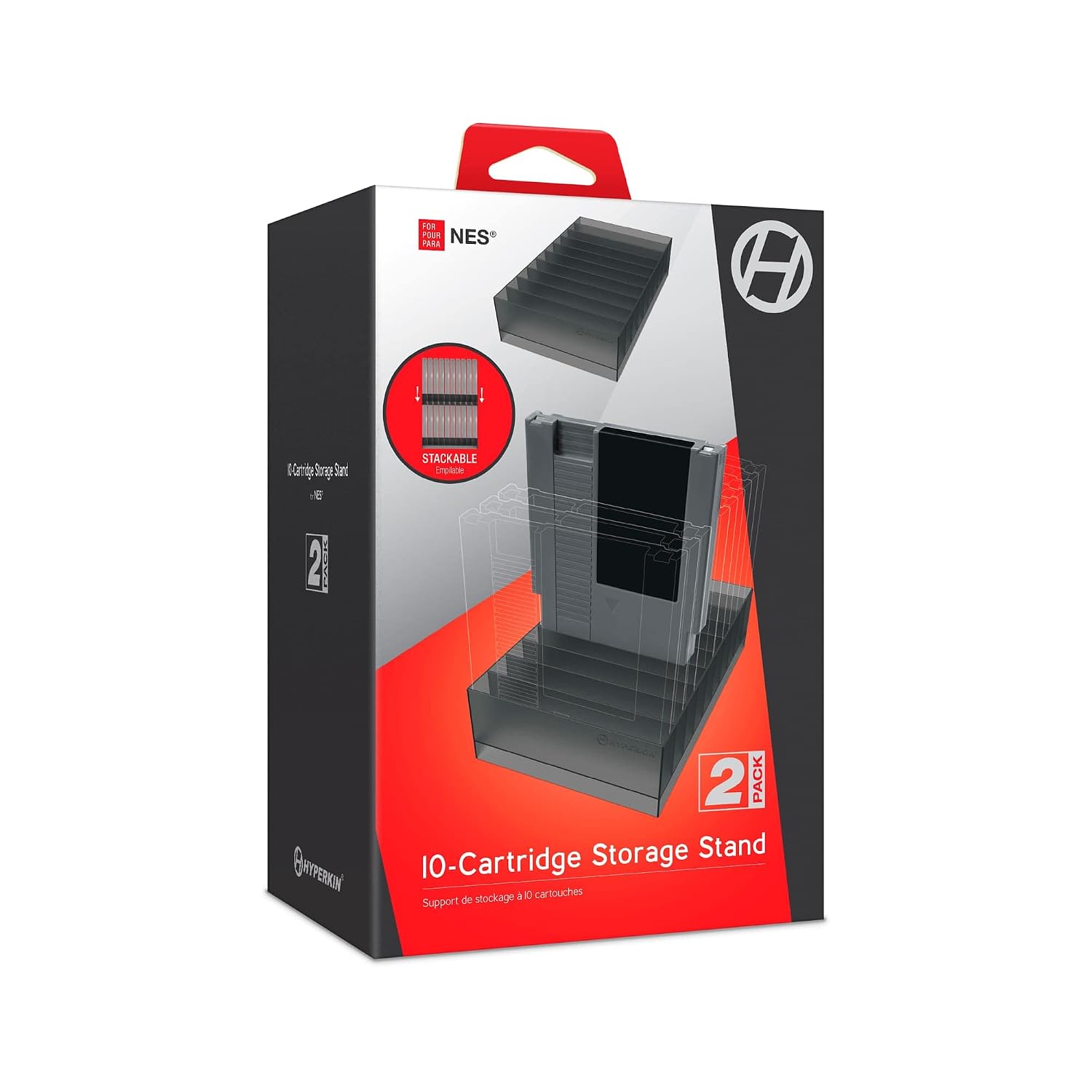 Thumbnail 1 de Hyperkin 10-Cartridge Storage Stand (NES) Stackable Game Organizer, 2-Pack