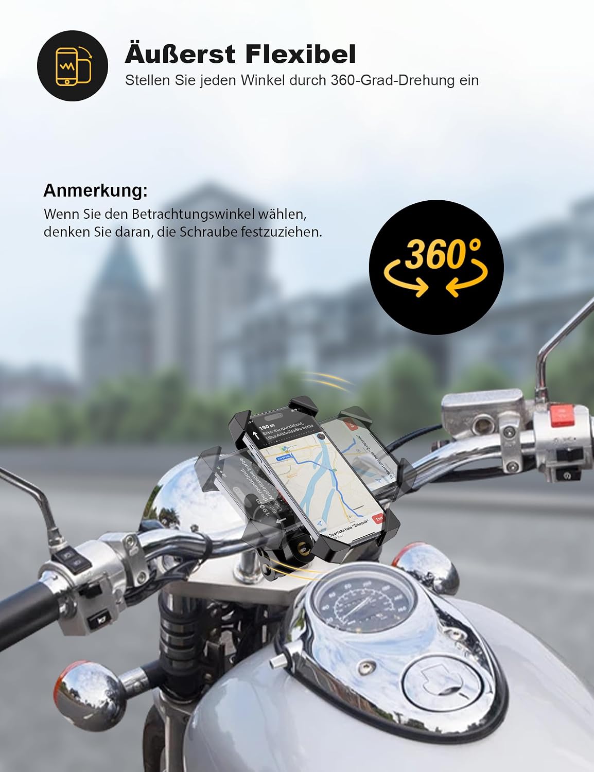 Thumbnail 5 de Grefay Fahrrad Handyhalterung Universal 3,5–6,5 Zoll
