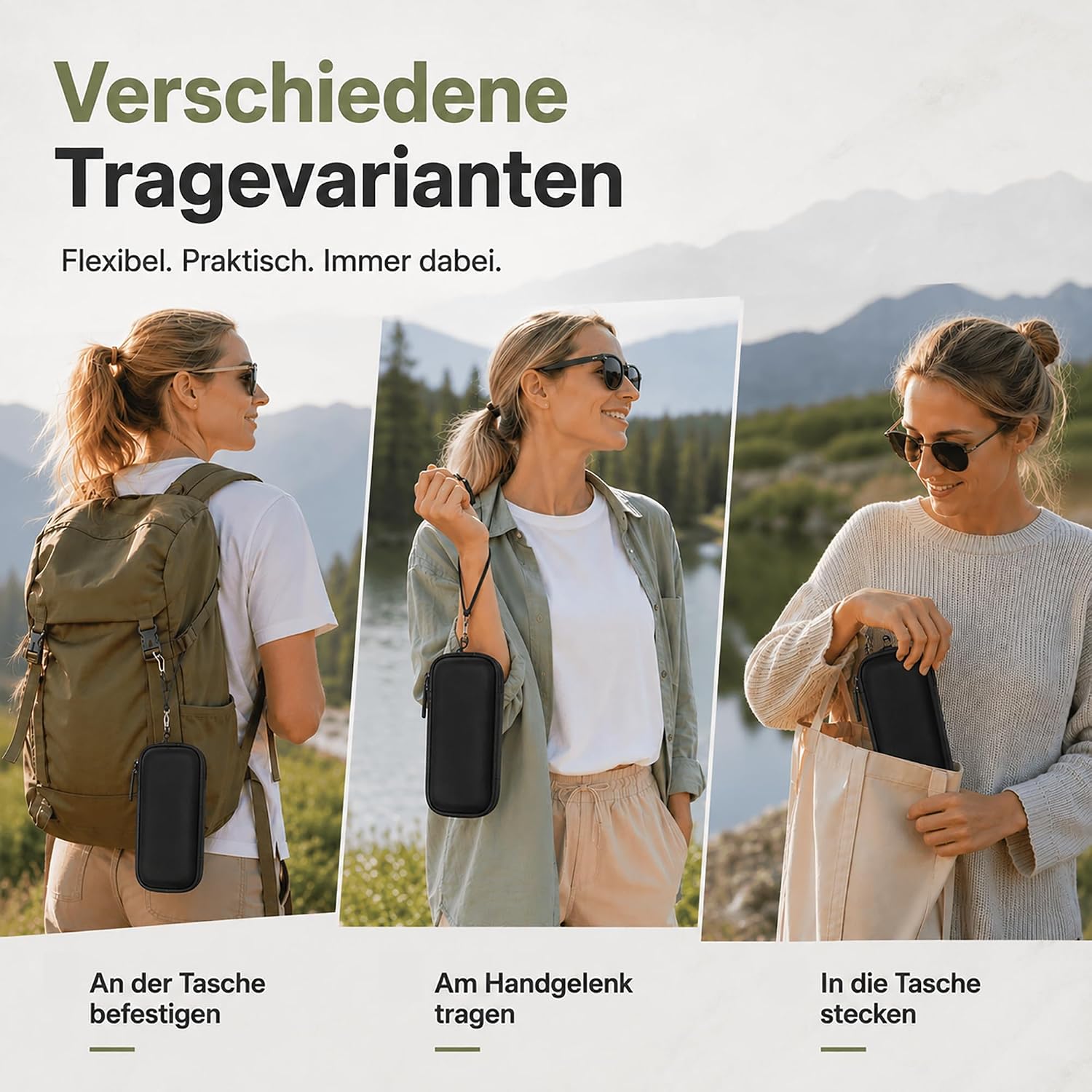 Detalle de Wewelove Tragetasche für DJI Osmo Pocket 4 – stoßfeste, wasserdichte Schutzhülle mit Samtfutter