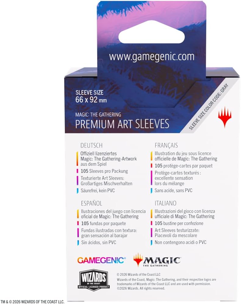 Detalle 2 de Gamegenic MTG Lorwyn Eclipsed Sleeves Ashling The Limitless — housses imprimées finition texturée (lot de 105)