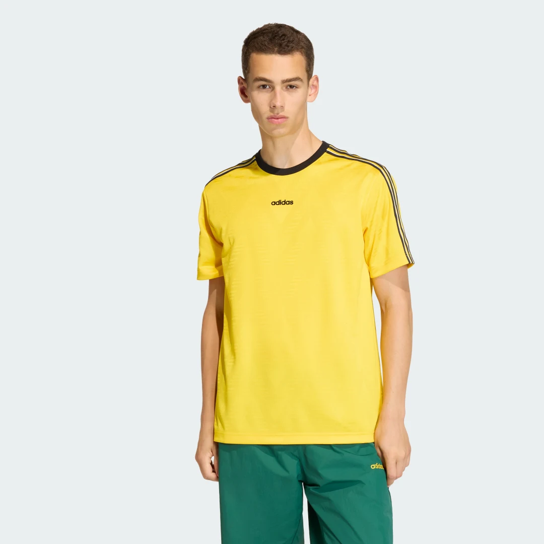 Detalle de Camiseta de jacquard Adidas – Amarillo