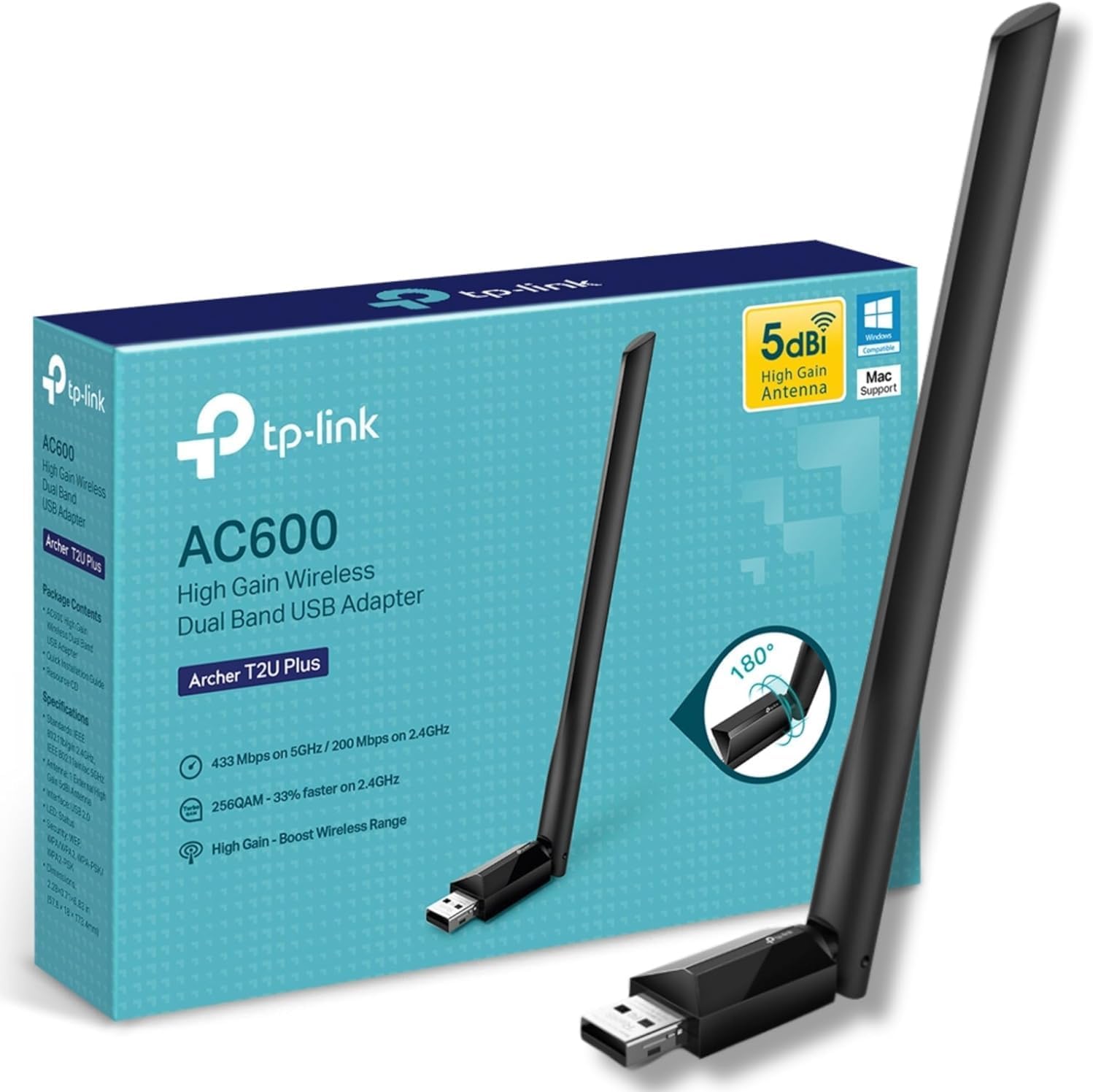 Detalle de TP-Link Archer T2U Plus AC600 WiFi adapter 📡