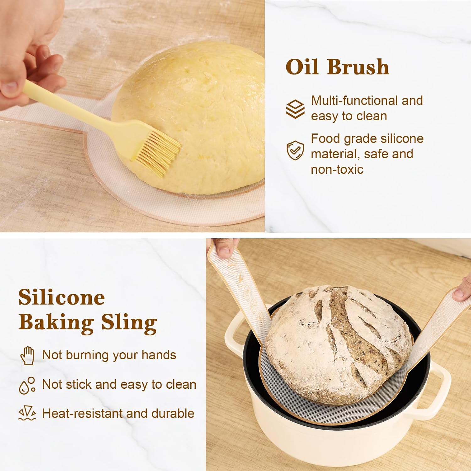 Thumbnail 6 de REMEIT NGRY229A10A#US Sourdough Starter Kit with Silicone Proofing Baskets