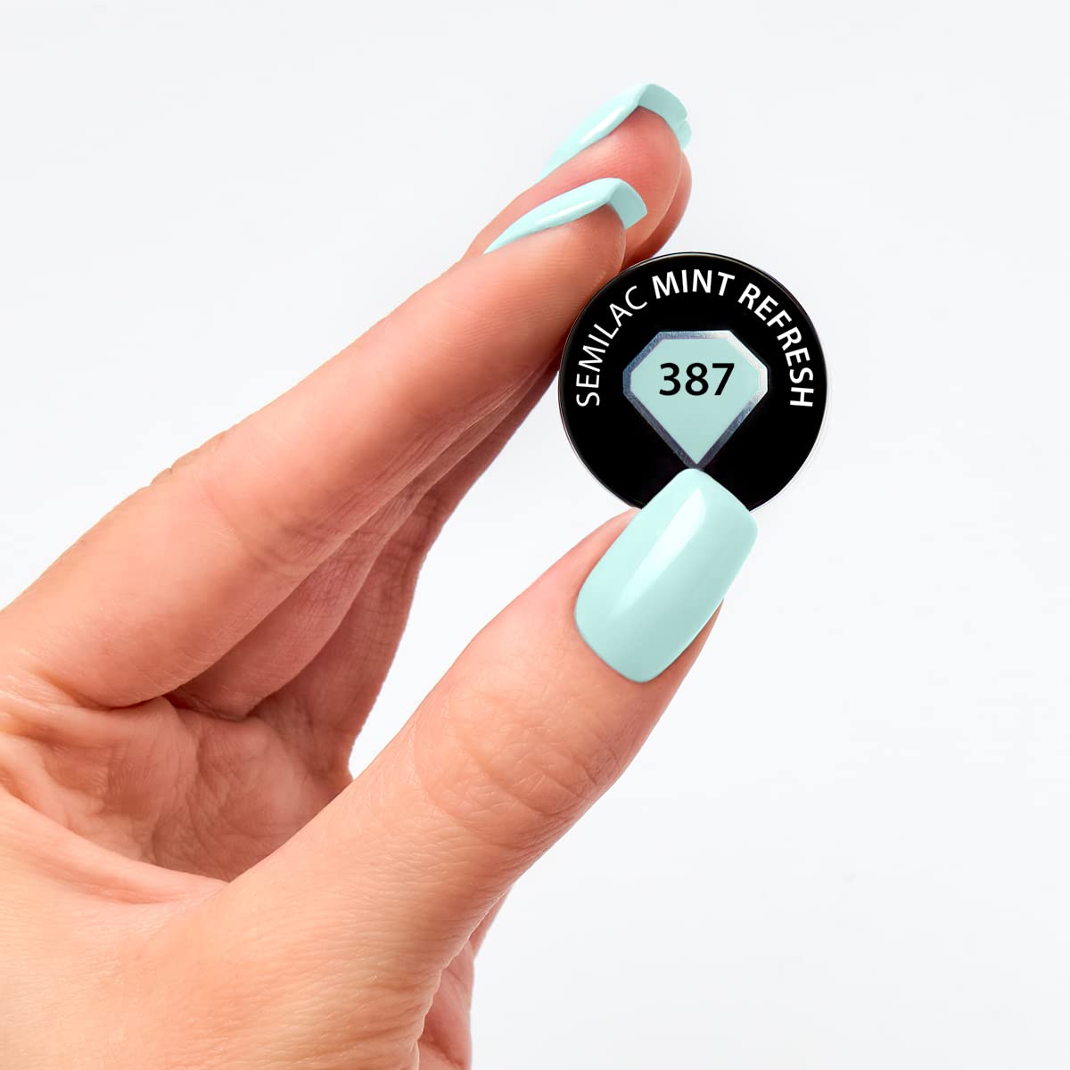 Detalle 2 de Semilac 387 Mint Refresh 7ml UV Nagellack Hybrid