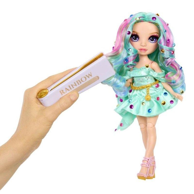 Detalle 2 de Muñeca de moda articulada Rainbow High Be Dazzling Celine Turquoise 27-28 cm de MGA Entertainment