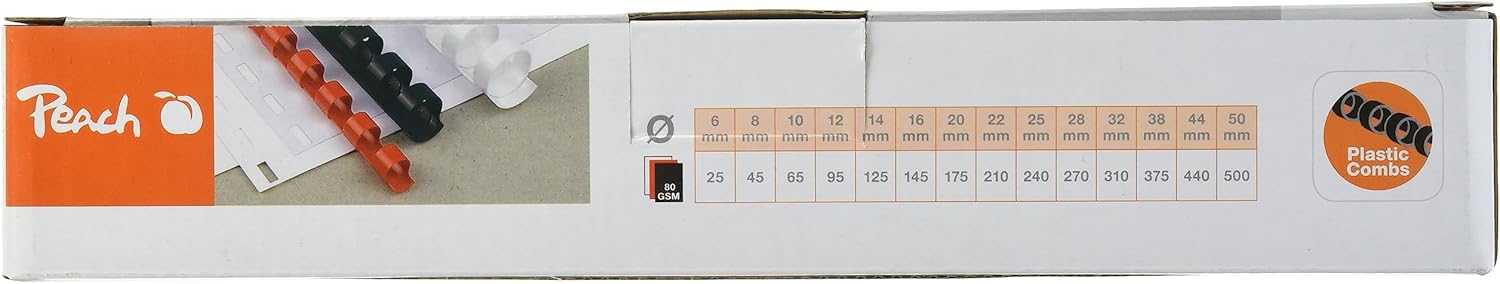 Thumbnail 2 de Peach Plastikbinderücken A4 8 mm (PB408-02) – für bis zu 45 Blatt, schwarz